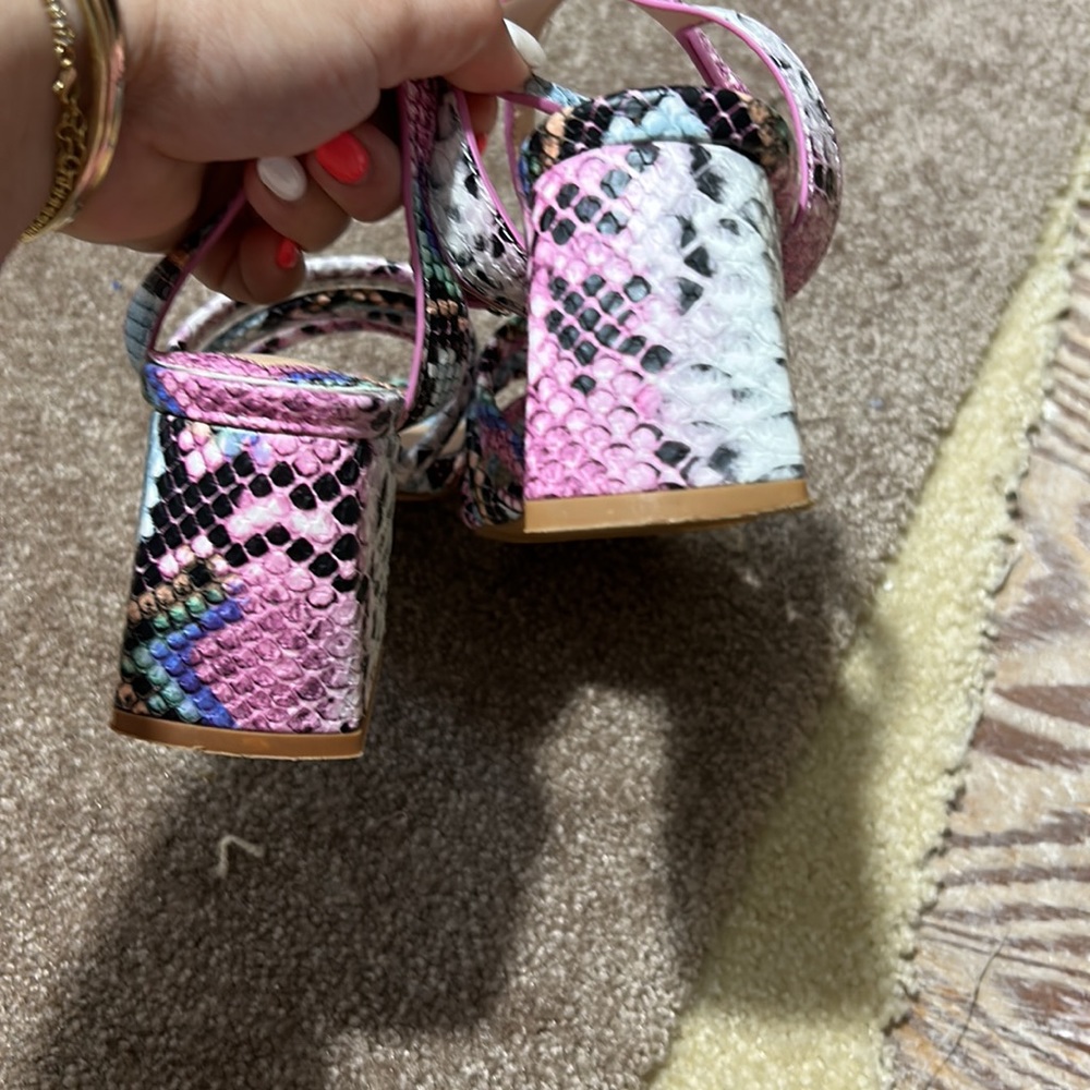 Moda In Pelle Snakeskin Sandals 6 - Picture 5 of 6